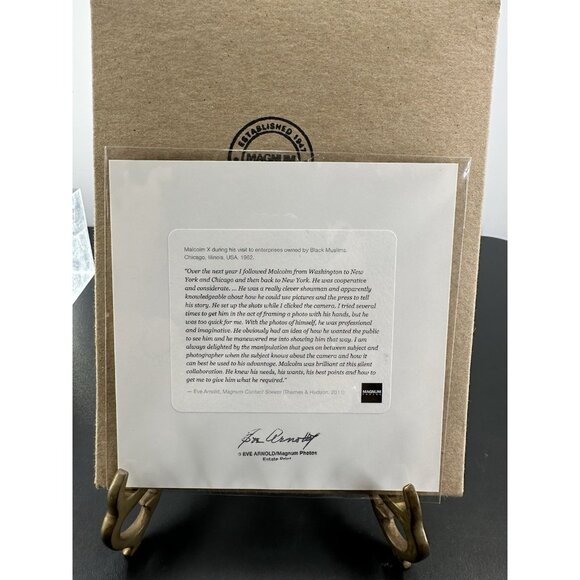 Magnum Photos Eve Arnold  “Malcolm X, Chicago” 6”x6” Estate Print - Picture 2 of 5